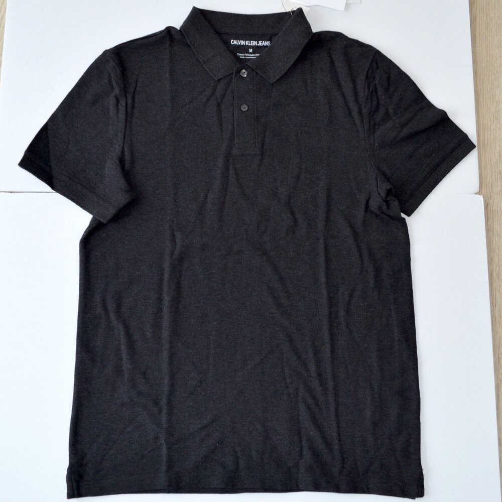 CK Calvin Klein polo black -gray color coupe slim men size m